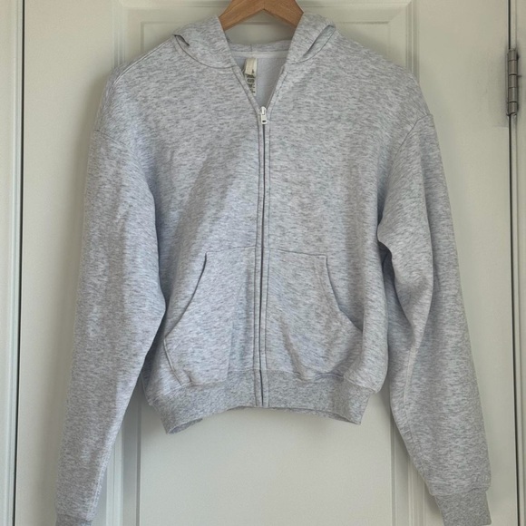 NWT Skims Cotton Fleece Classic Zip Up Hoodie w/ flaw XXS - Picture 2 of 7